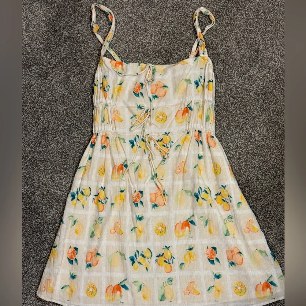 Abercrombie & Fitch Citrus Tie‑Front Mini Dress - Picture 2 of 2